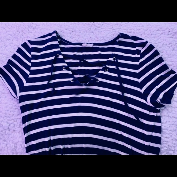 Striped black dress - Picture 1 of 3